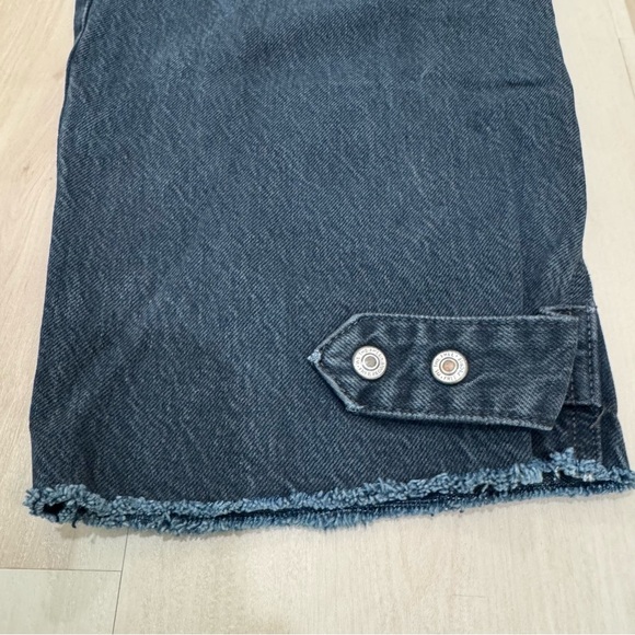 Free People We The Free Marx Slouchy Cargo Jeans Baggy Women's 26 Cut Raw Hem - Picture 14 of 16